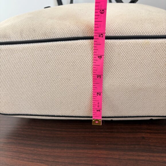 Michael Kors Graffiti Canvas Black Red and Cream Medium Tote - Picture 7 of 15